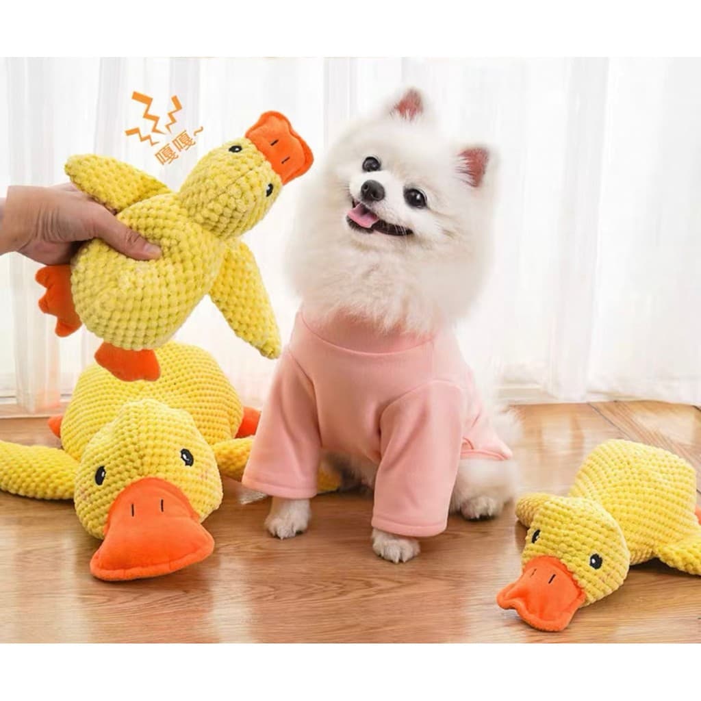 3TAMANHO DE Brinquedos para cães de estimação, brinquedos para mordida, pato amarelo