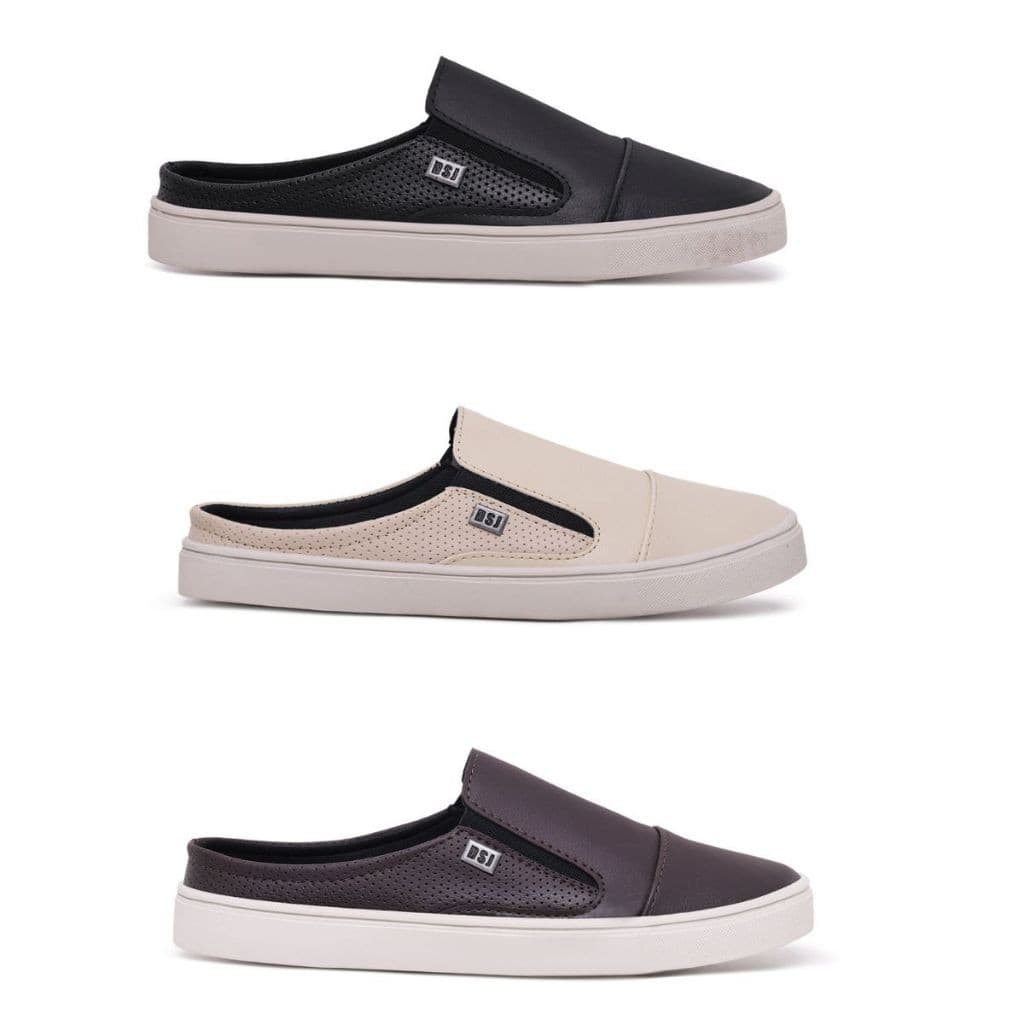 Kit 3 Sapato Mule Slip On Masculino Sapatenis Mocassim Confortável Sofisticado