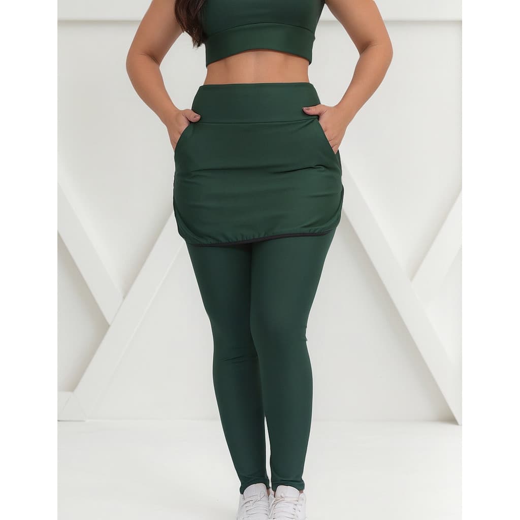 Calça Legging Saia Fitness Feminina Alta Academia