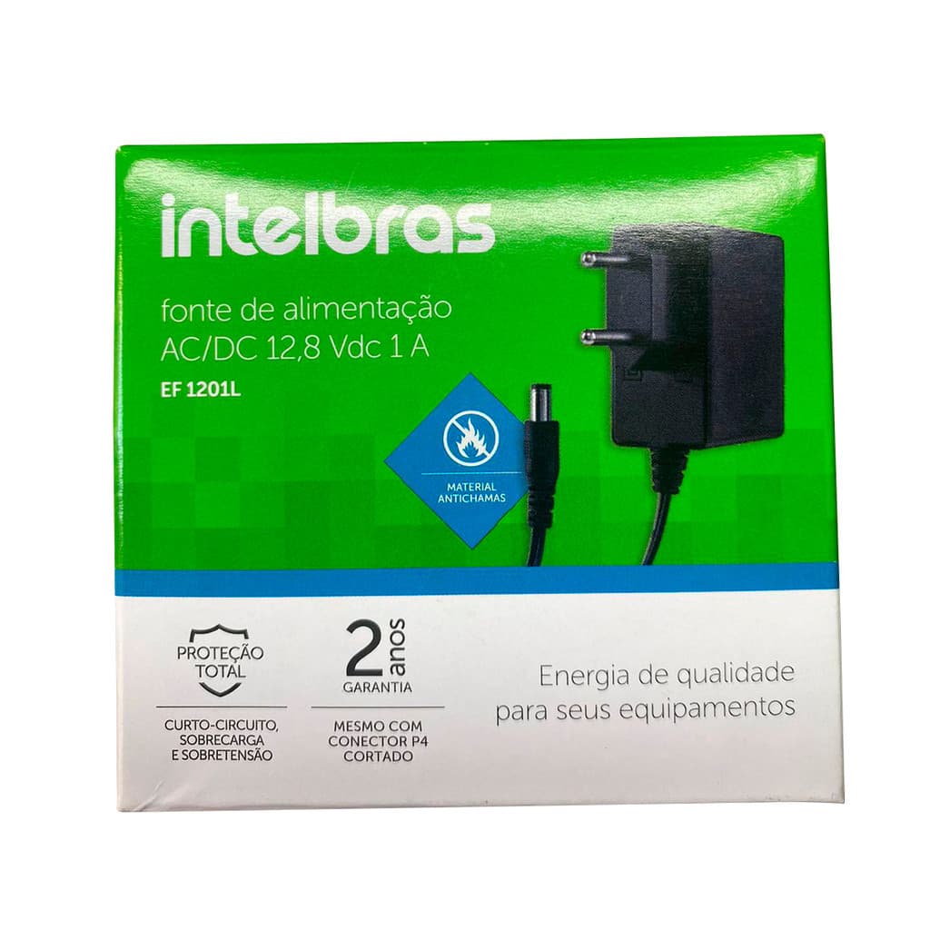 FONTE DE ALIMENTAÇÃO INTELBRAS AC/DC 12V 1A EF 1201L