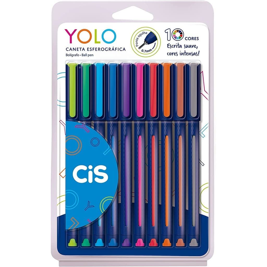 Kit Caneta Esferográfica Yolo 0.7mm c/10und CIS