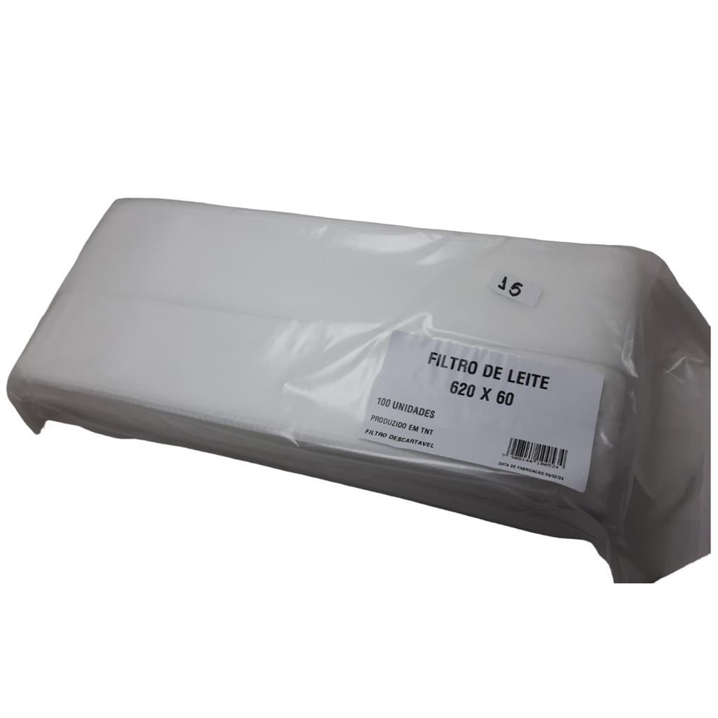 Filtro De Leite TNT Ordenha Canalizada 620 X 60  c/ 100 uni.