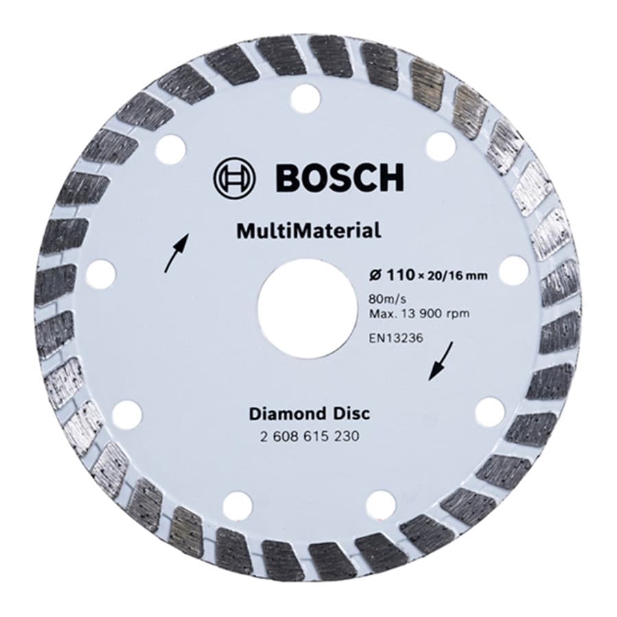 Disco de Corte Diamantado 4.3/8" 110 x 20mm Turbo Bosch 2608615230 615230