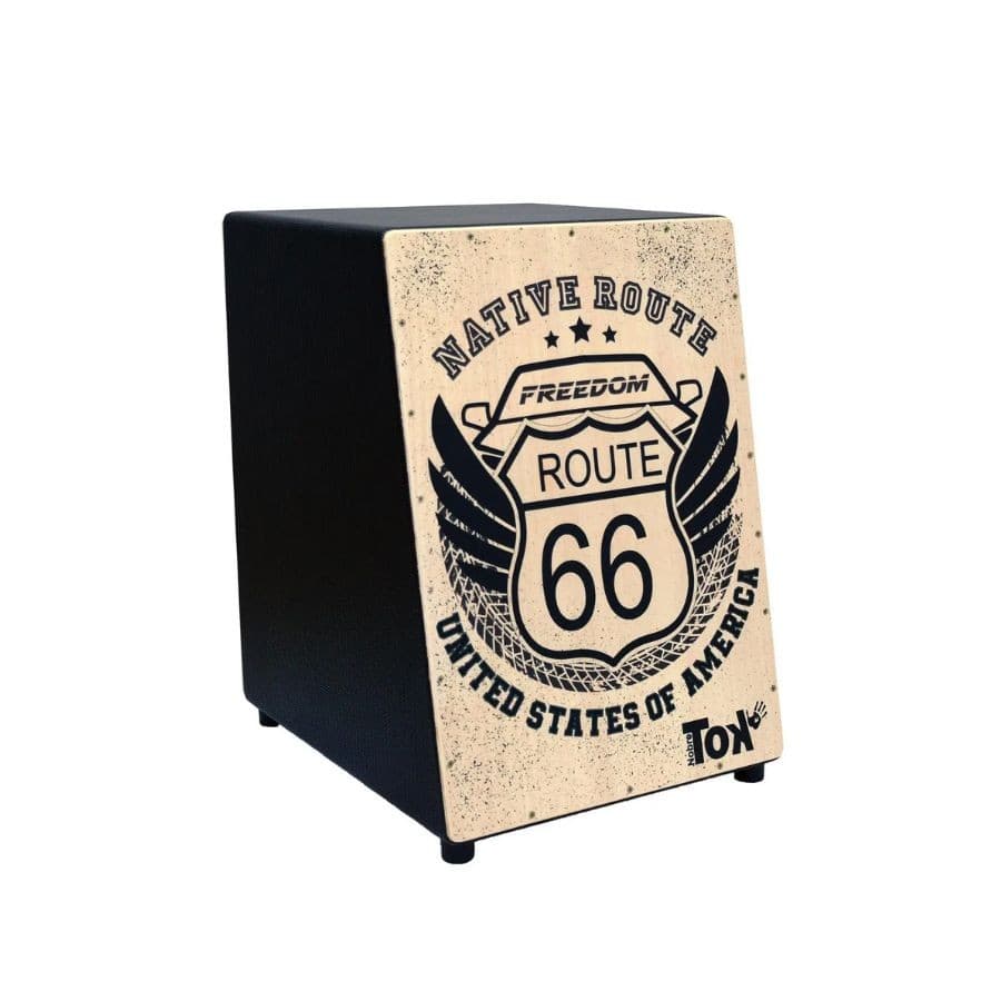 Cajon Acústico Nobre Tok Estampado Route 66