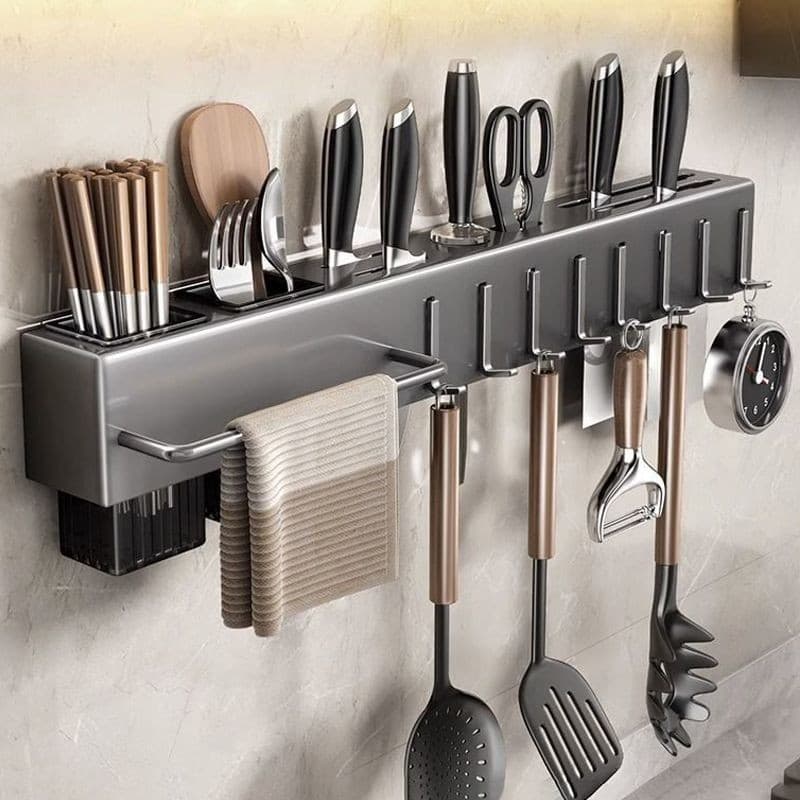 Suporte Para Armazenamento De Facas Ganchos Talheres Utensílios De Cozinha De Ferro