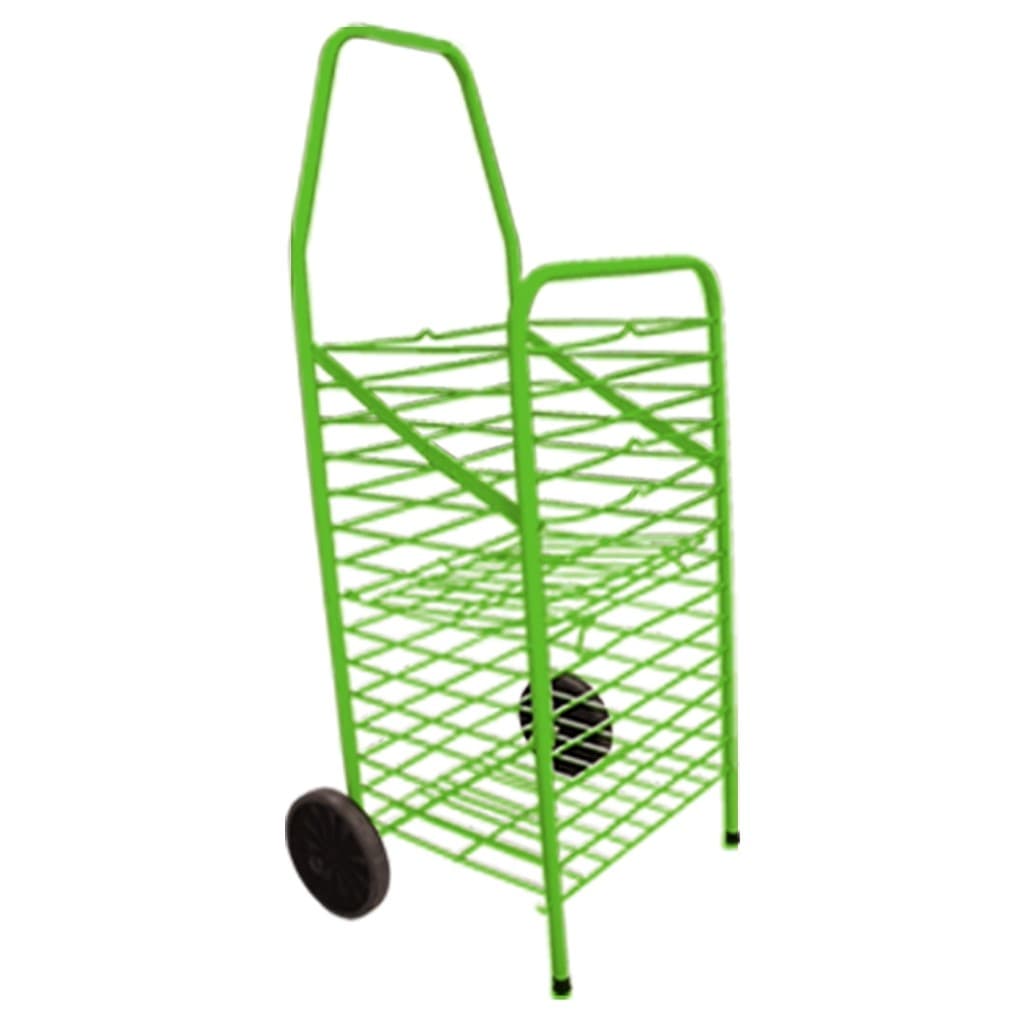 Carrinho de Compras Feira Luxo Pintado Verde Reforçado Csk