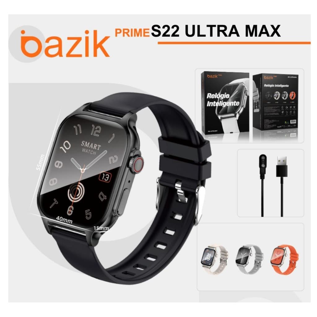 Smartwatch S22 Utra Max Relógio Digital Masculino Feminino