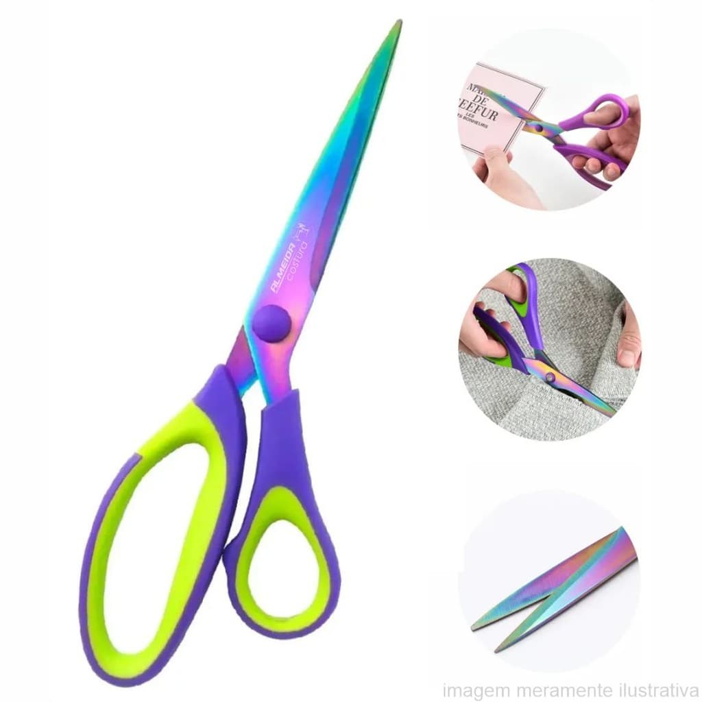 TESOURA MANUAL ALFAIATE MULTIFUNCIONAL TITANIUM 7,5 POLEGADAS