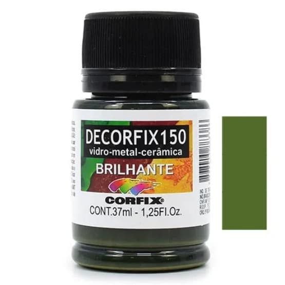 Tinta Decorfix 150 Brilhante Corfix - 333 Verde Musgo (37 ml)