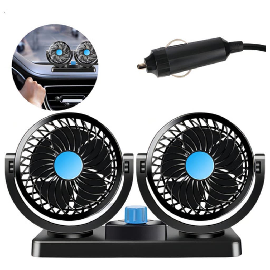 Mini Ventilador Carro Automotivo Portatil 12v Ponta Material Das Pás Plástico Cor Das Pás Preto