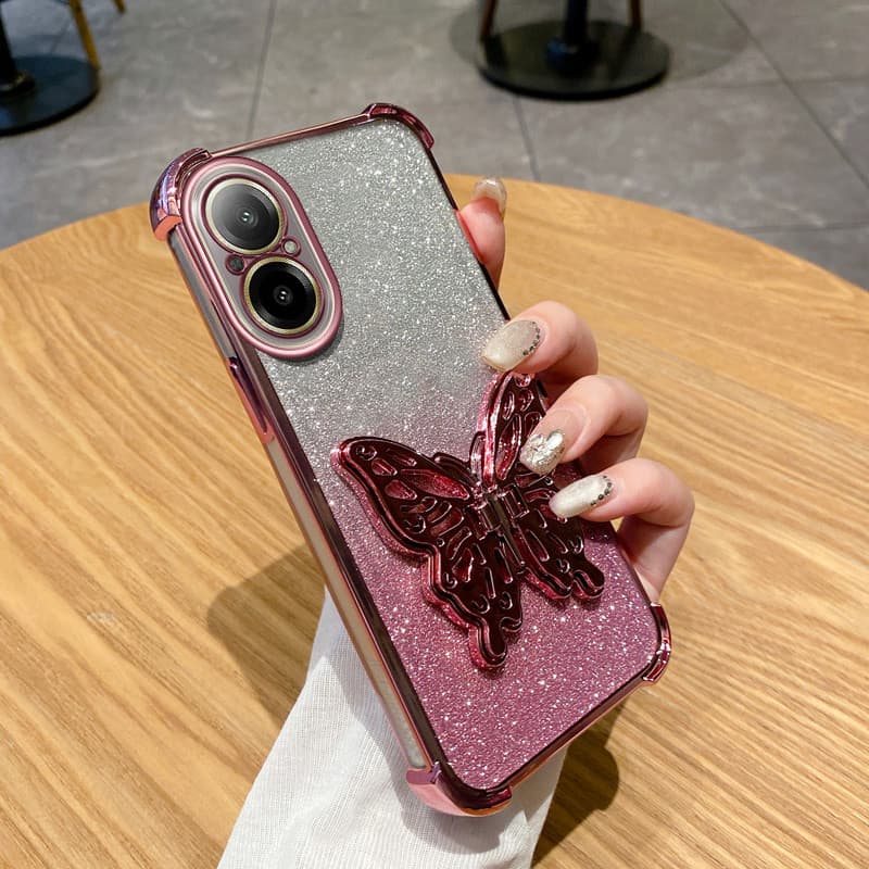 Capa De Telefone Anti-Queda De Quatro Cantos Para Xiaomi Redmi A5 4G A7 Pro 4G 5G Poco C71 C81 C85X Invólucro Borboleta