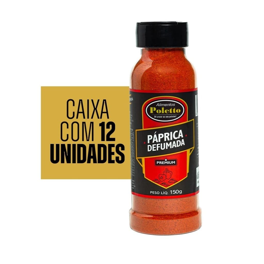 12 UNID - Páprica Defumada Poletto 150g Poletto