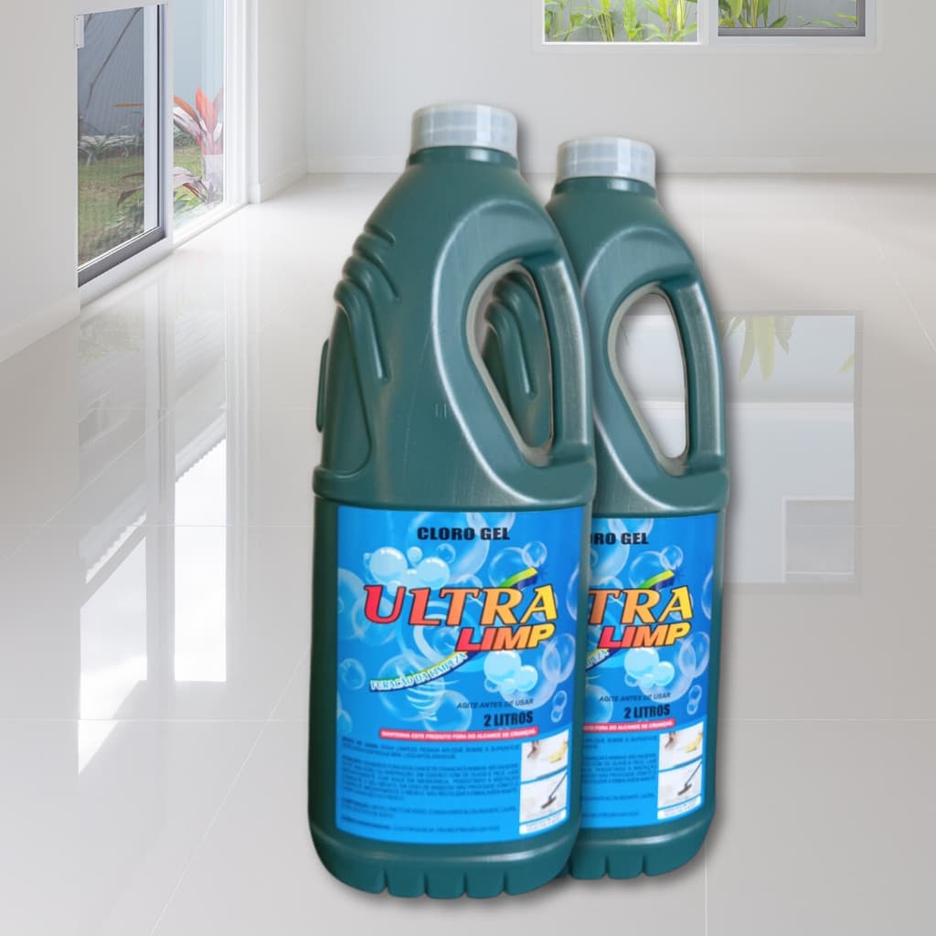 Cloro em gel 2 unidades + BRINDE PLANER LIMPEZA para limpeza pesada de chão e banheiros