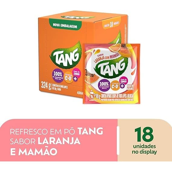 TANG SABOR LARANJA MAMAO COM 18 UNIDADES