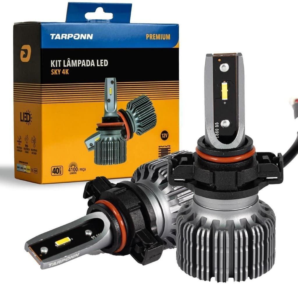 Kit Lâmpada Led Sky H16 40w 8200lm 4k Branco Neutro Tarponn