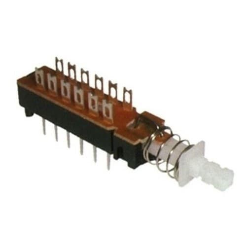 Kit 5 Peças Chave Tecla 12 Terminais Com Trava Kzj-2x4