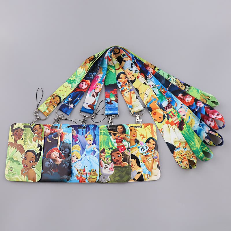 Novo suporte para cartão de identificação de cordão para celular de Anime de desenho animado/identidade de estudante/per