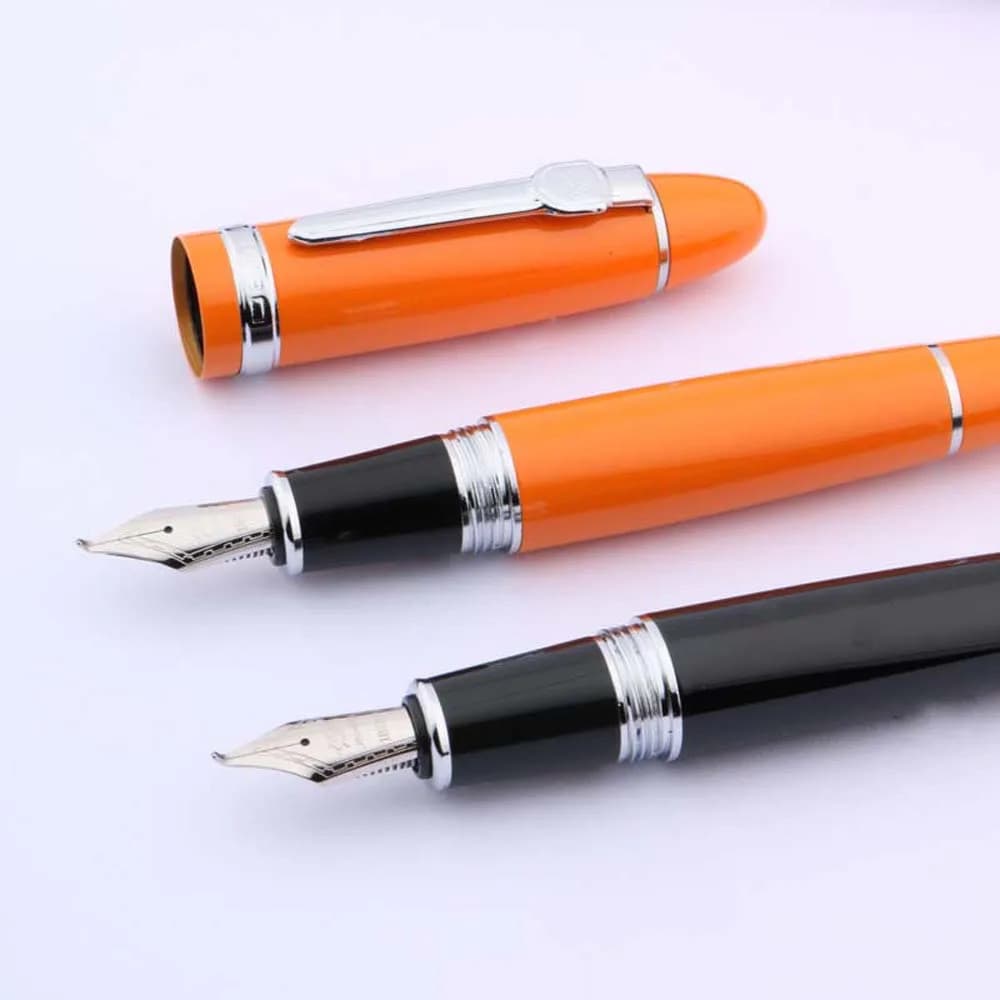 Caneta Tinteiro Jinhao 159 Preto Prata Twist 1.0 Caneta de Caligrafia Tinta Caneta de Escritório Caneta de Assinatura Fu