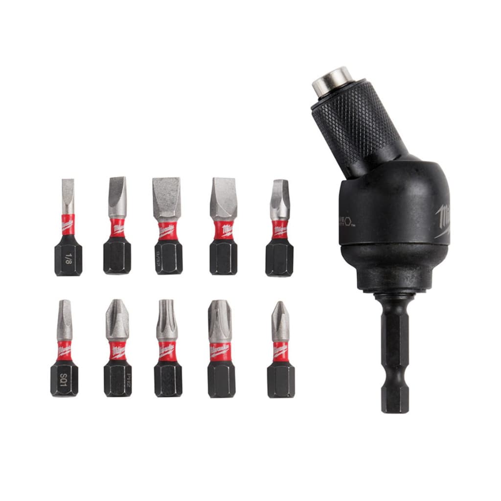 EXTENSOR GIRATORIO PARA BIT IMPACTO 1/4" C/ 11 PÇS MILWAUKEE 48-32-2301