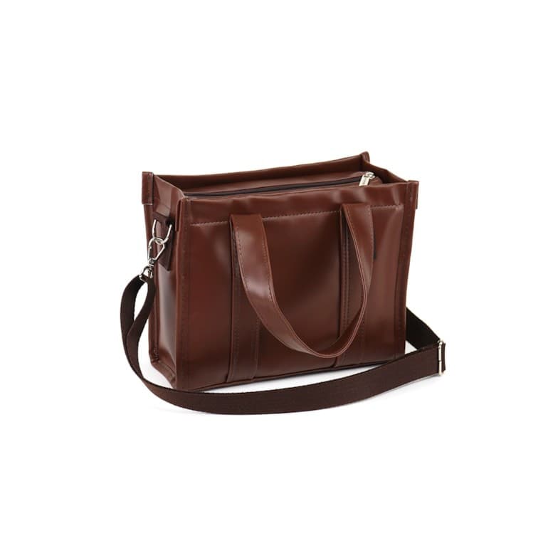 Bolsa Tote Mini com Alça Marrom Cacau
