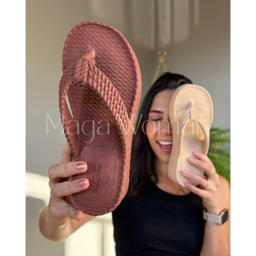 Sandalia Feminina Plataforma Flat Trançado Confortável Estiloso Lançamento Verão do 34 ao 39