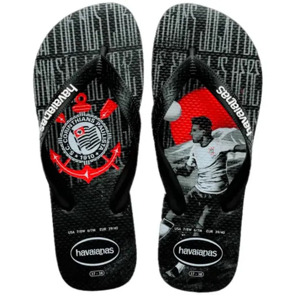 Chinelo Havaianas Masculino Corinthians Havaianas Top Times Corinthians Original - ENVIO IMEDIATO