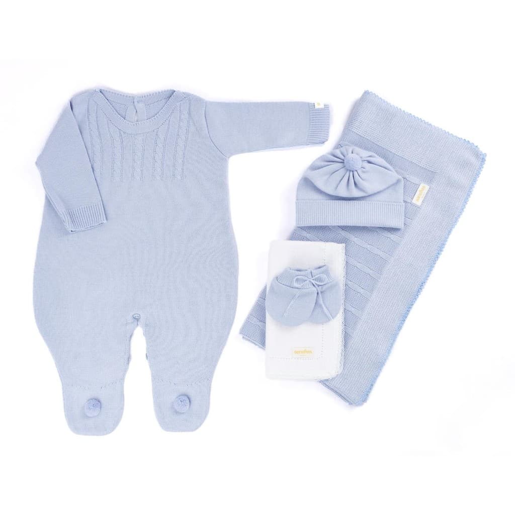 Conjunto Recem Nascido Completo Saida de Maternidade Menino Kit