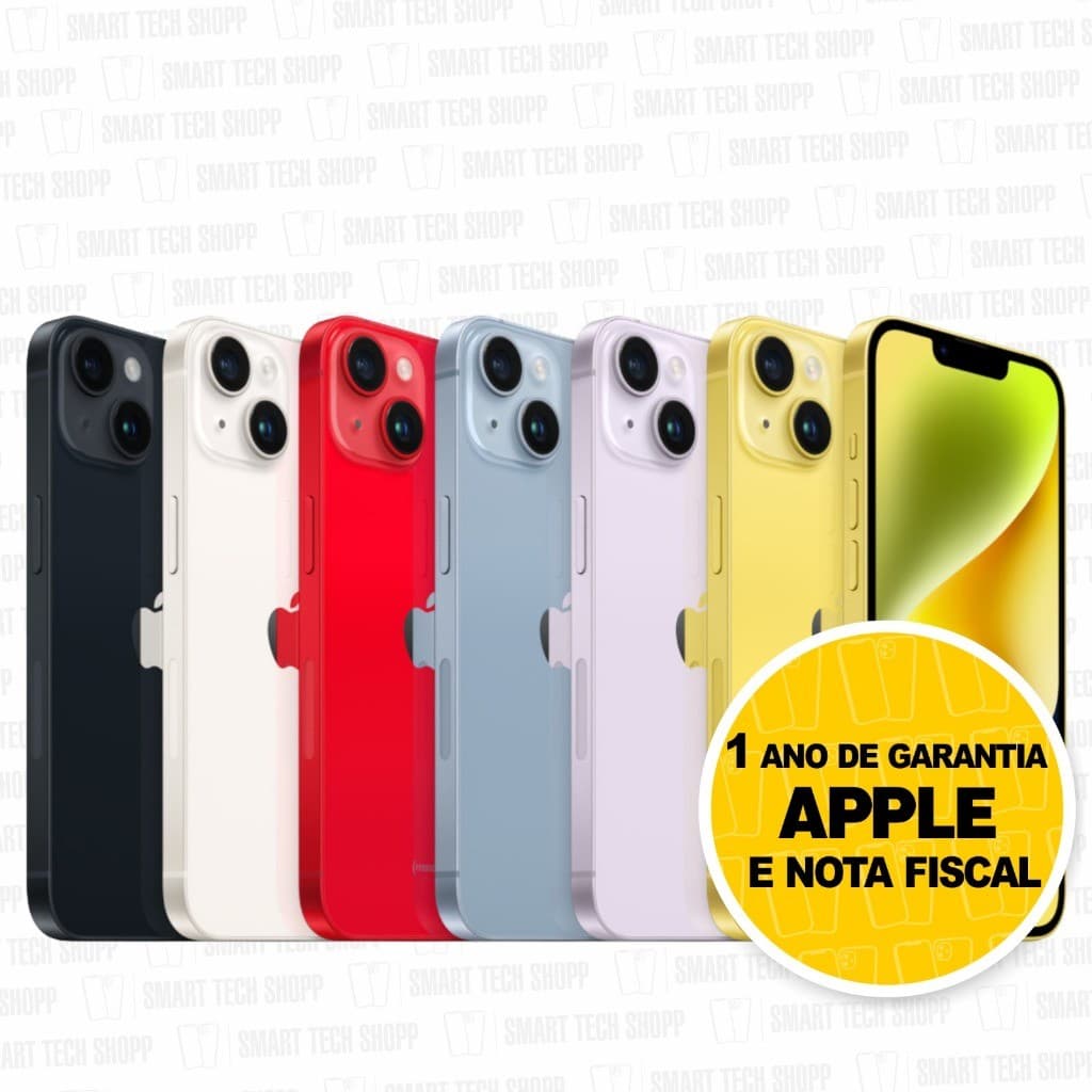 Fone sem fio + Celular iPhone 14 128GB Dual E-SIM Original Novo Lacrado com Garantia Apple de 1 ano