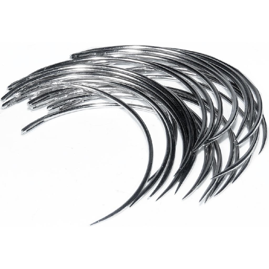 10 Agulhas Curva Manual Costura Reparo Reparação Menor 61mm