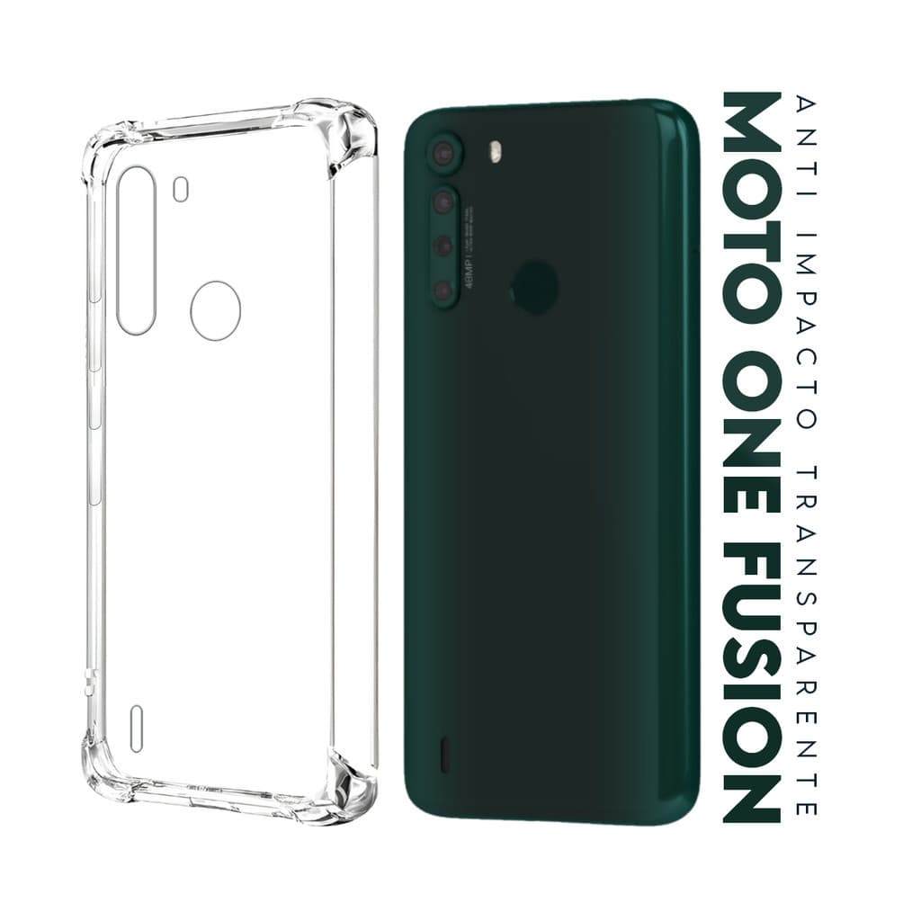 Capa Capinha Anti Impacto Transparente + Película De Hydrogel HD Para Moto One Fusion Xt2073 6.5