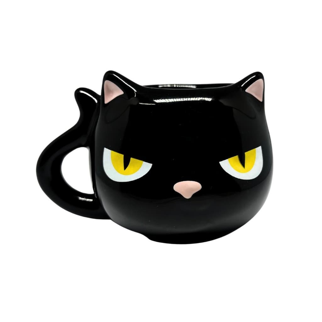 Caneca 3D Gato Preto Personalizada Presente Gatinho Pai Mãe Pet Criativo Aniversário Café Porcelana