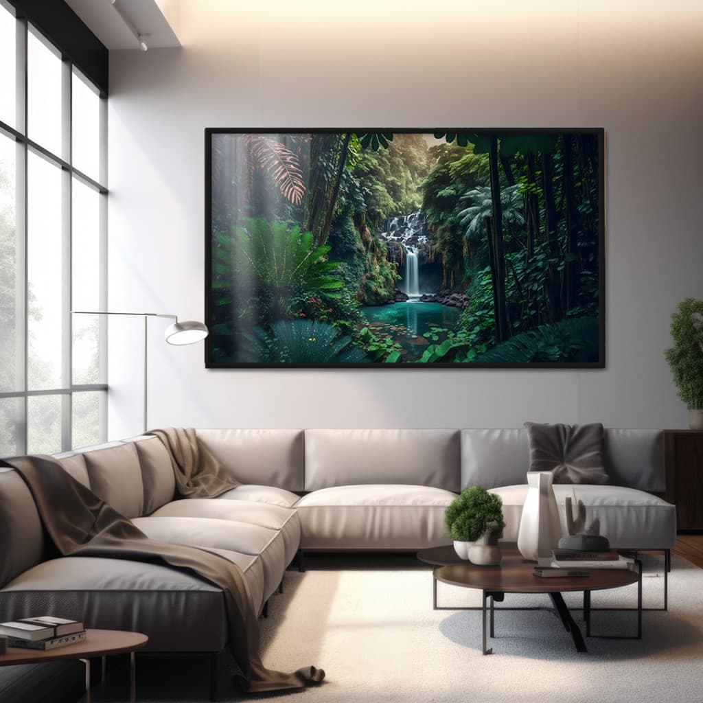 Quadro Decorativo GRANDE Alta Resolução Para Sala Quarto Escritório Quadro Paisagem Cachoeira