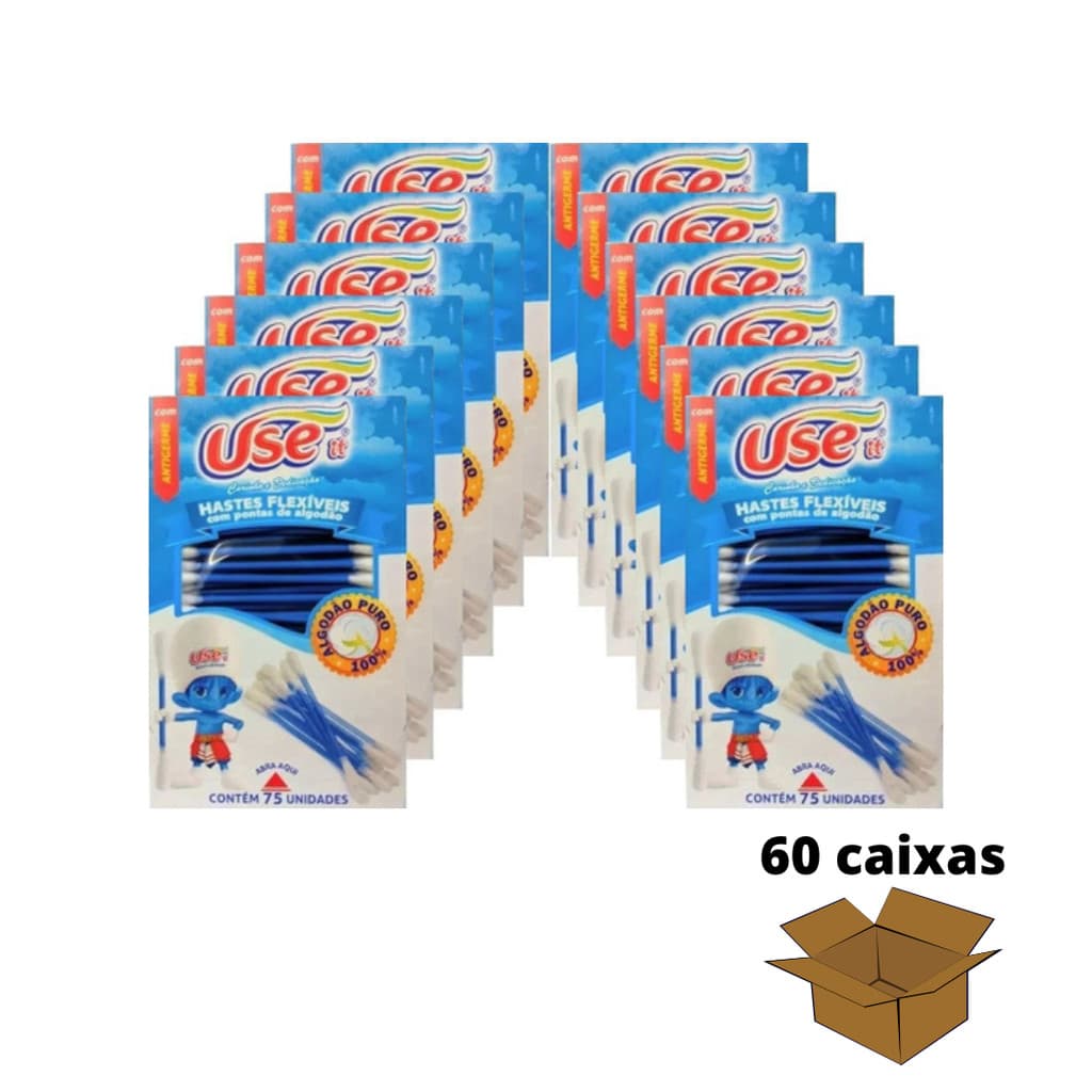 Kit Com 60 Caixas De Cotonete Oferta No Atacado