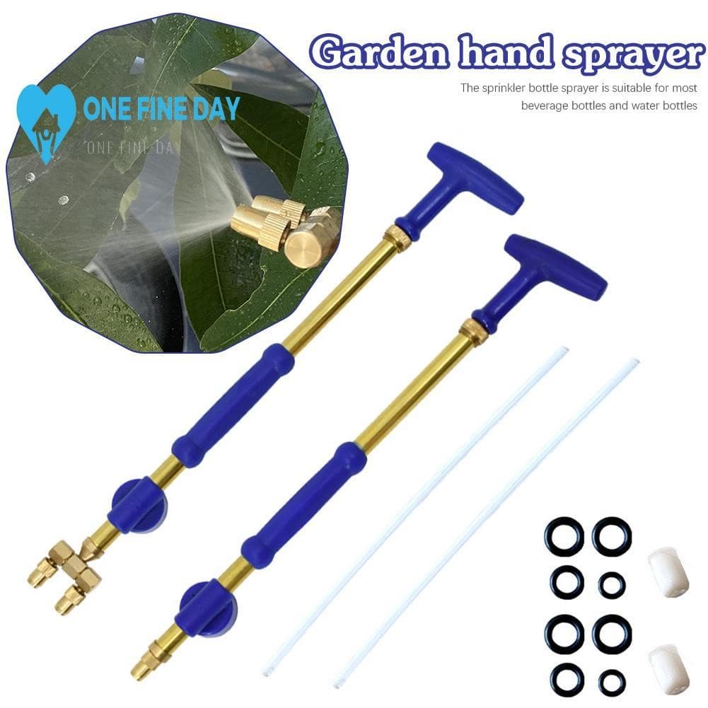 Pulverizador Manual Cabeça Dupla Portátil Push Pull Bomba De Cobre Haste Doméstico Micro-spray D7b1