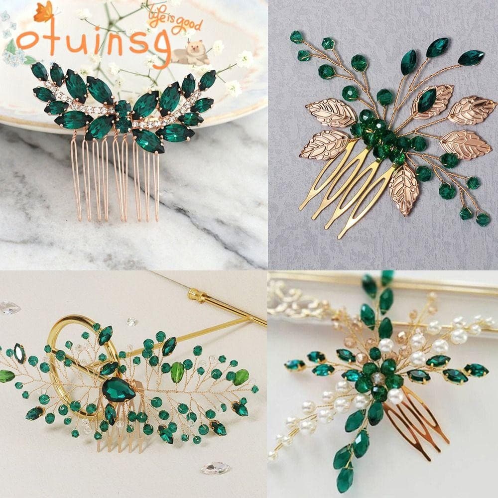 OTUINSG Pentes De Cristal Jóias De Cabelo Ornamentos Tiara Pente Rhinestone