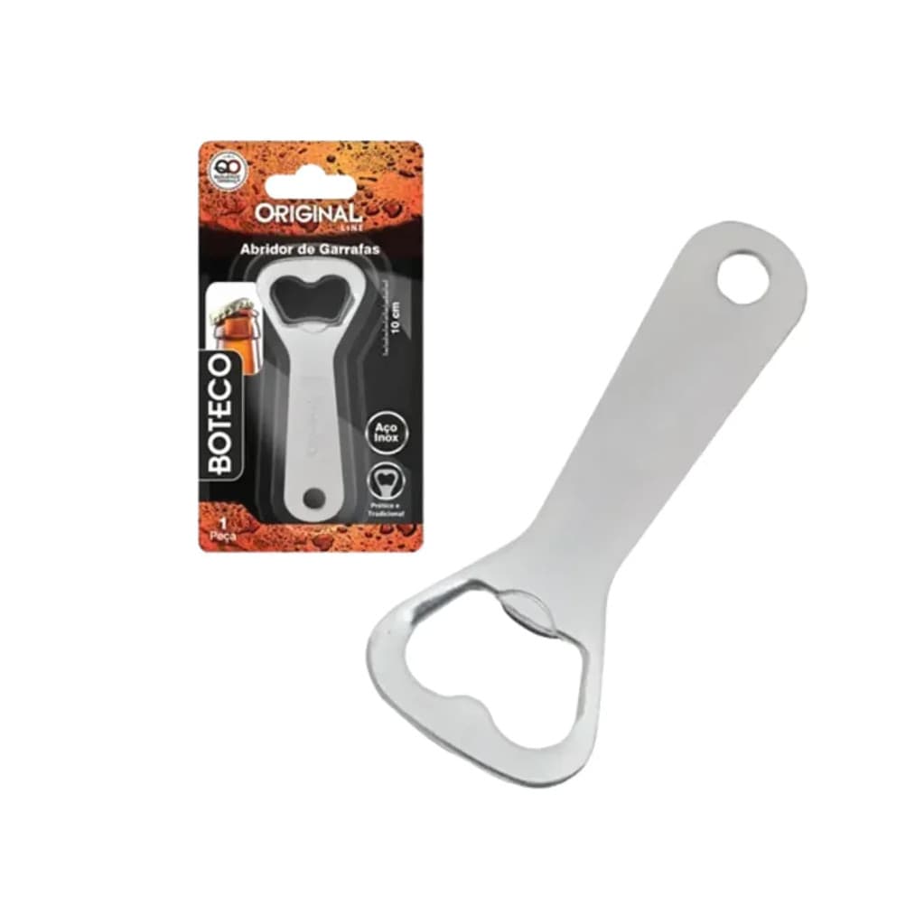 Abridor de Garrafa Inox Cerveja Boteco Prático