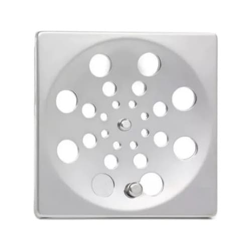 Tampa Ralo Grelha Quadrado 10cm Inox Abre/ Fecha Rotativo