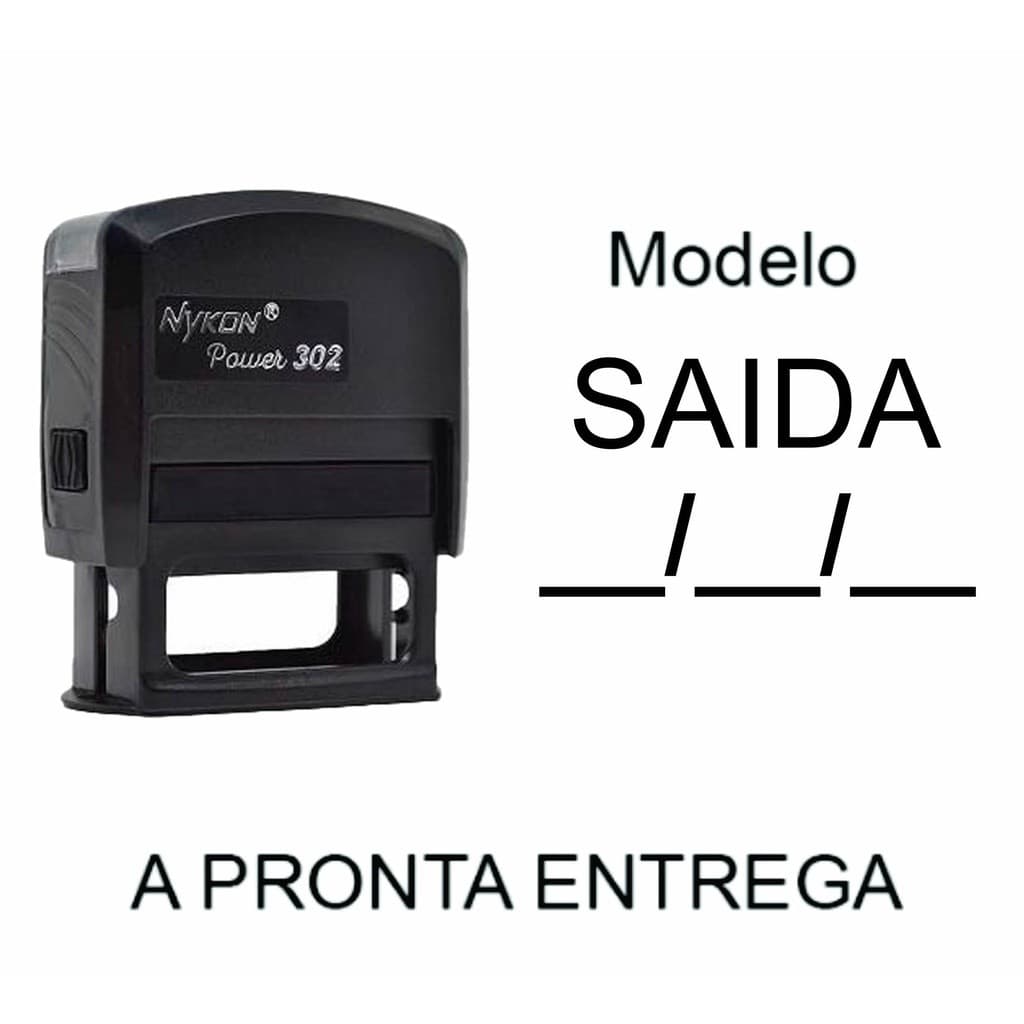CARIMBO AUTOMÁTICO - ESCRITA SAIDA COM DATA pronta entrega, envio imediato
