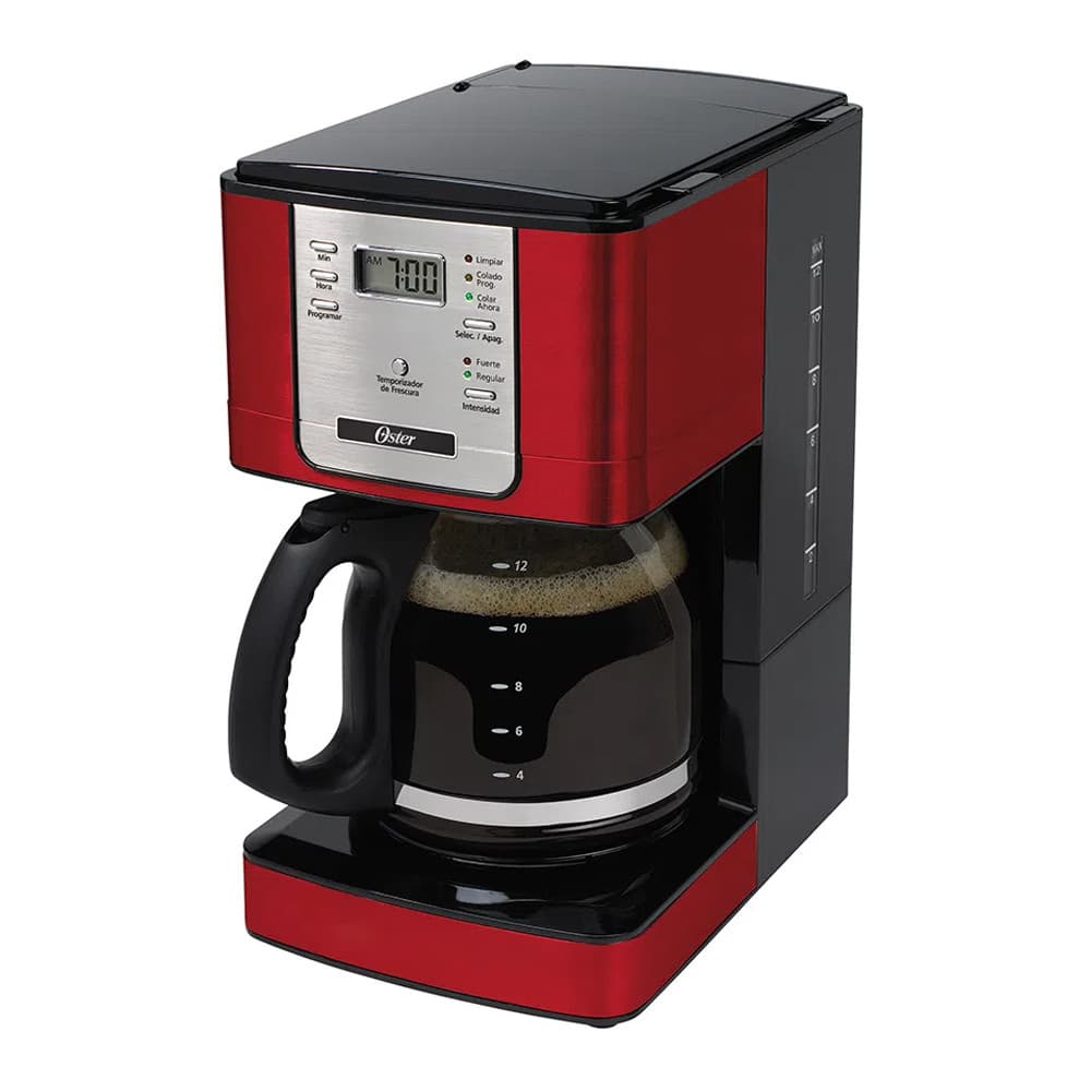Cafeteira Elétrica Oster Flavor BVSTDC4401RD Vermelho 36 Xicaras Filtro Permanente Jarra Vidro Painel 1000w