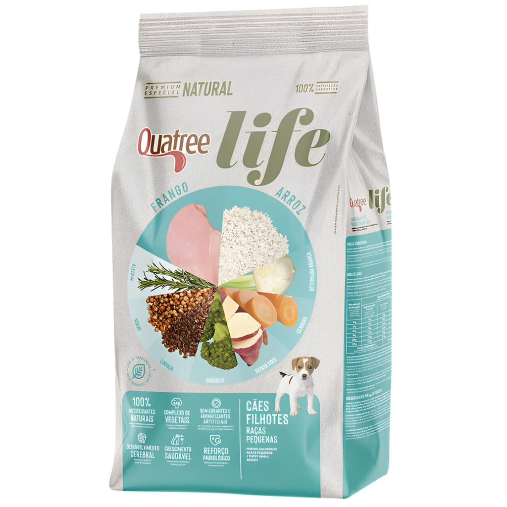 Ração Quatree Life para cães Filhotes Raças Pequenas Frango 10kg