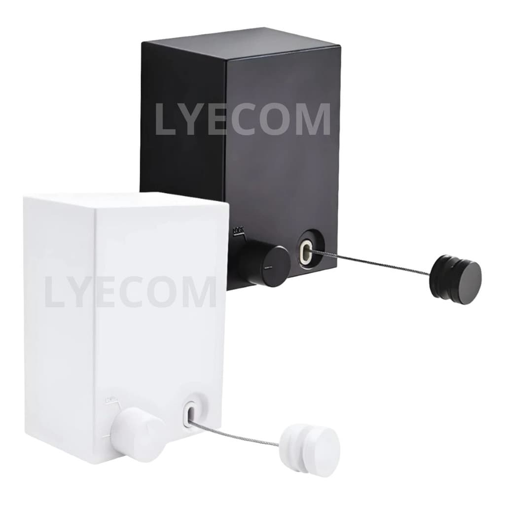 Varal Retrátil Parede Mini 4,2m Linha Aço Resistente 20kg Organização Casa