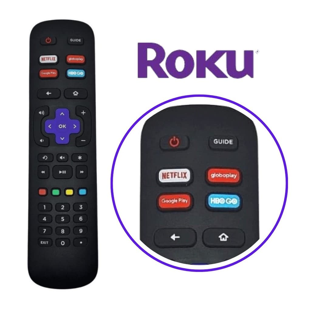 Controle Remoto Compatível Smart TV Roku Philco / AOC - 9125