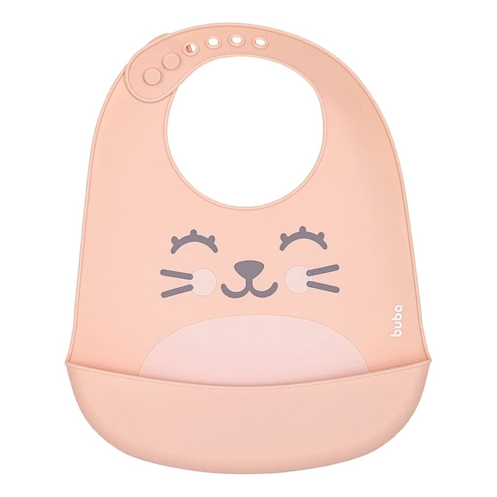 Babador de Silicone Buba Gumy Pêssego – Super Flexível e Prático