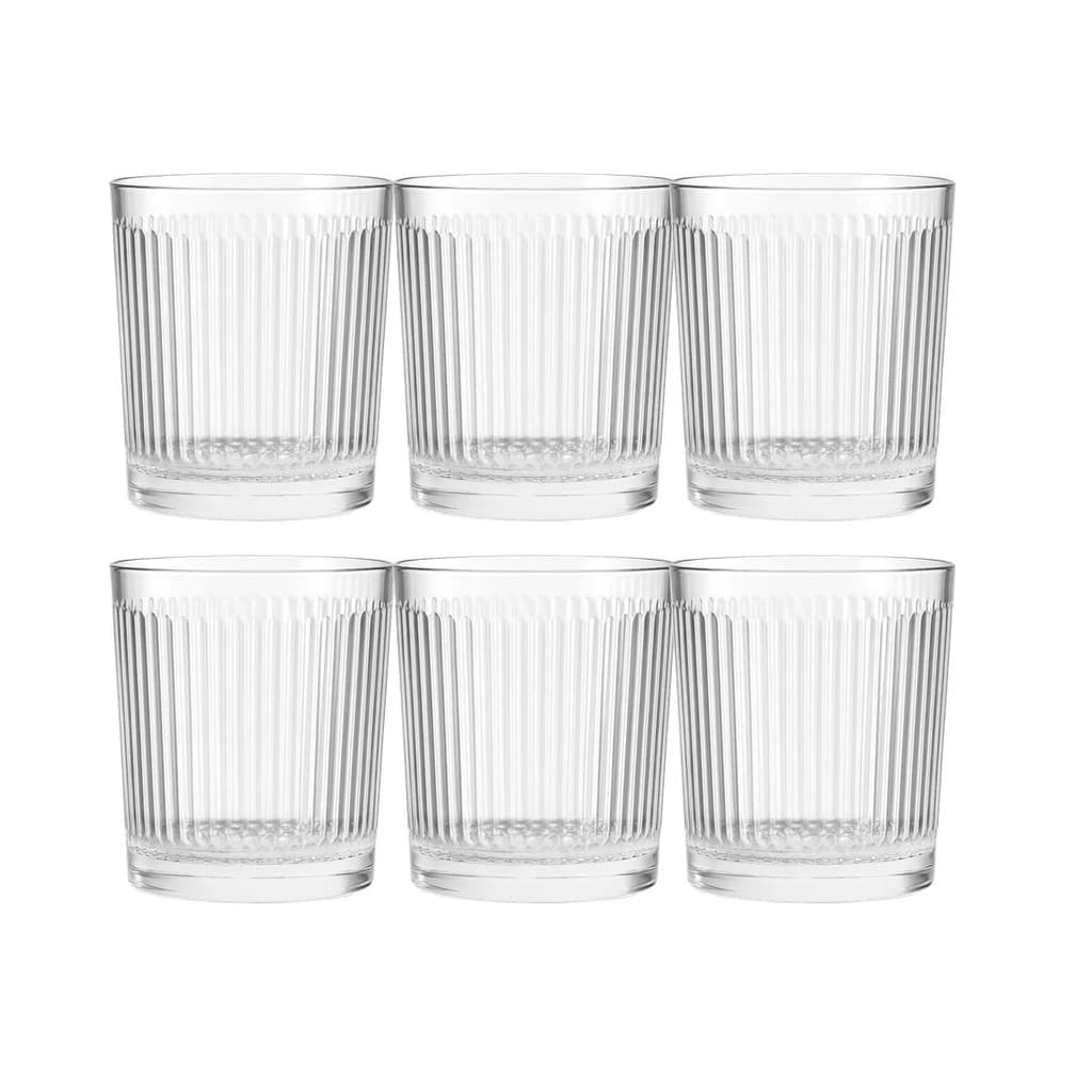 Jogo de 6 Copos Lines em Vidro 360ml