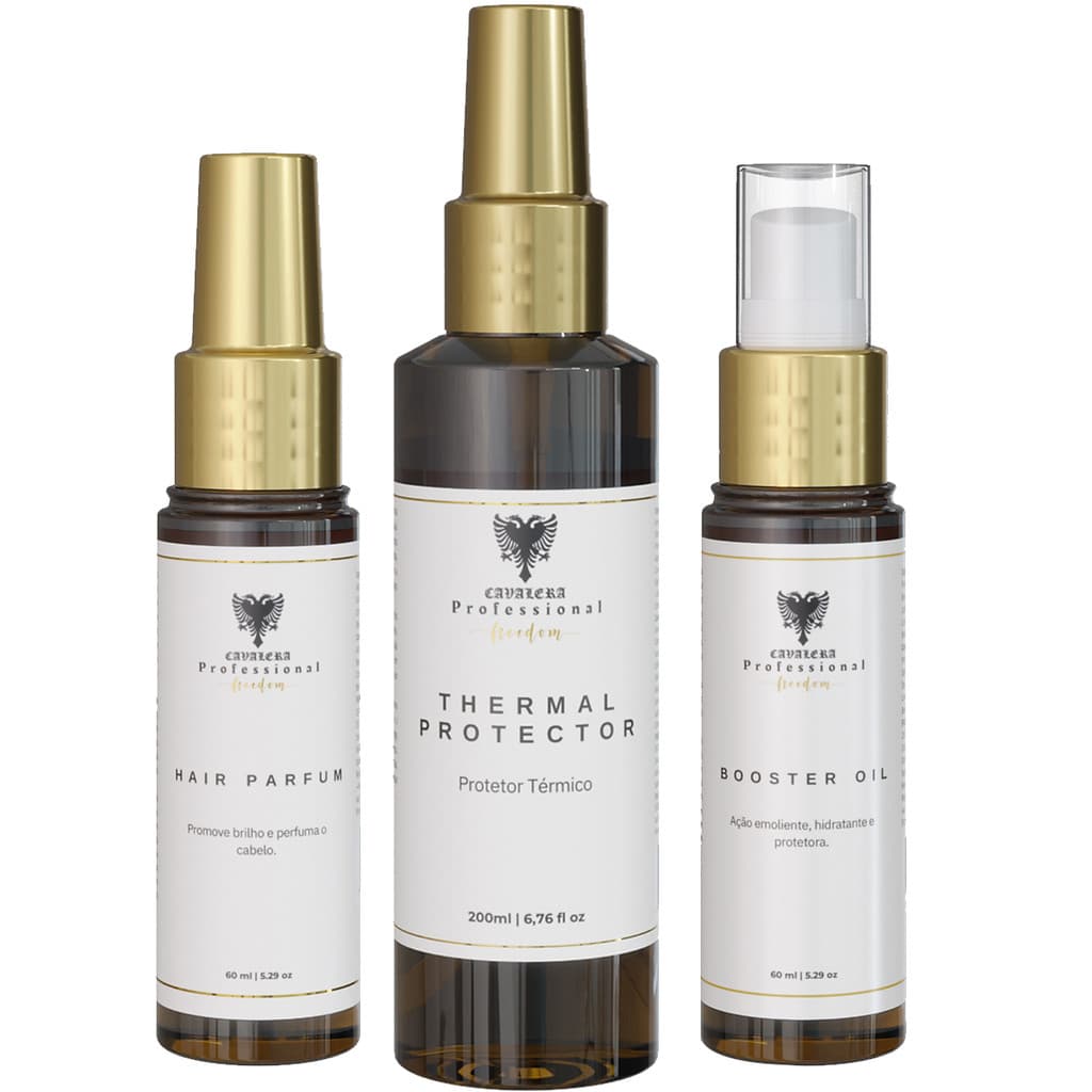 Kit Cabelo Feminino Óleo, Protetor Termico E Perfume Cabelo
