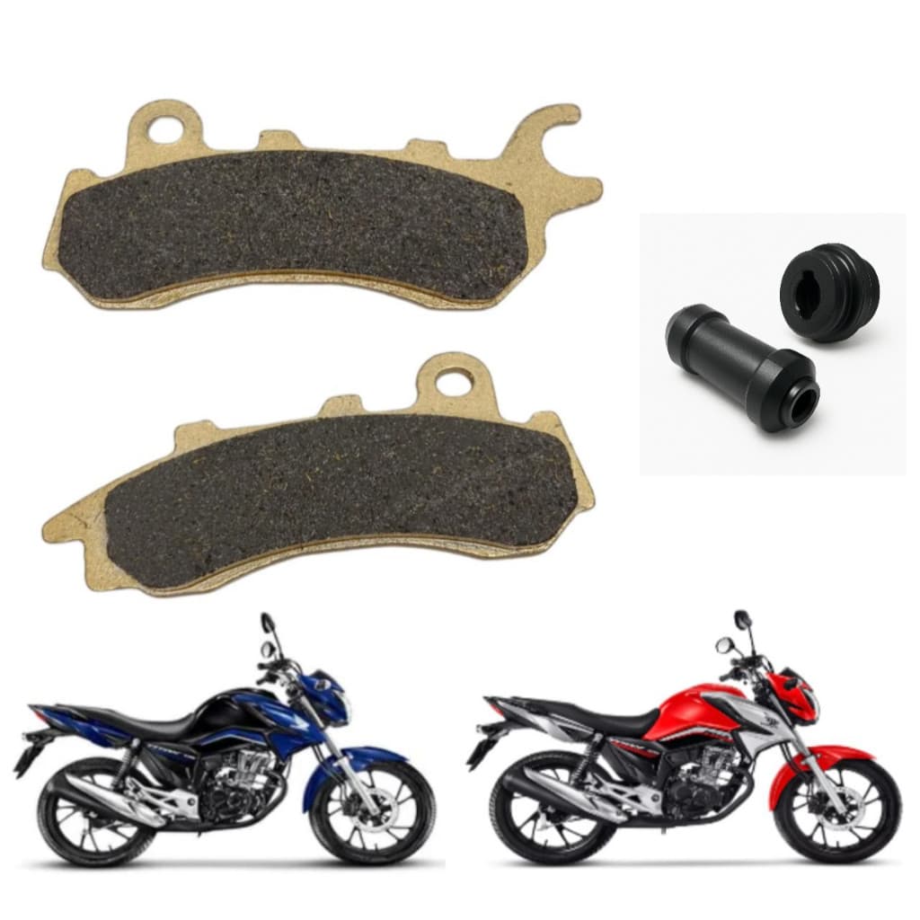 Kit Pastilha de Freio Moto Honda Titan Fan Cargo 160 2018 - 2024 CBS (Combi Brake) Premium