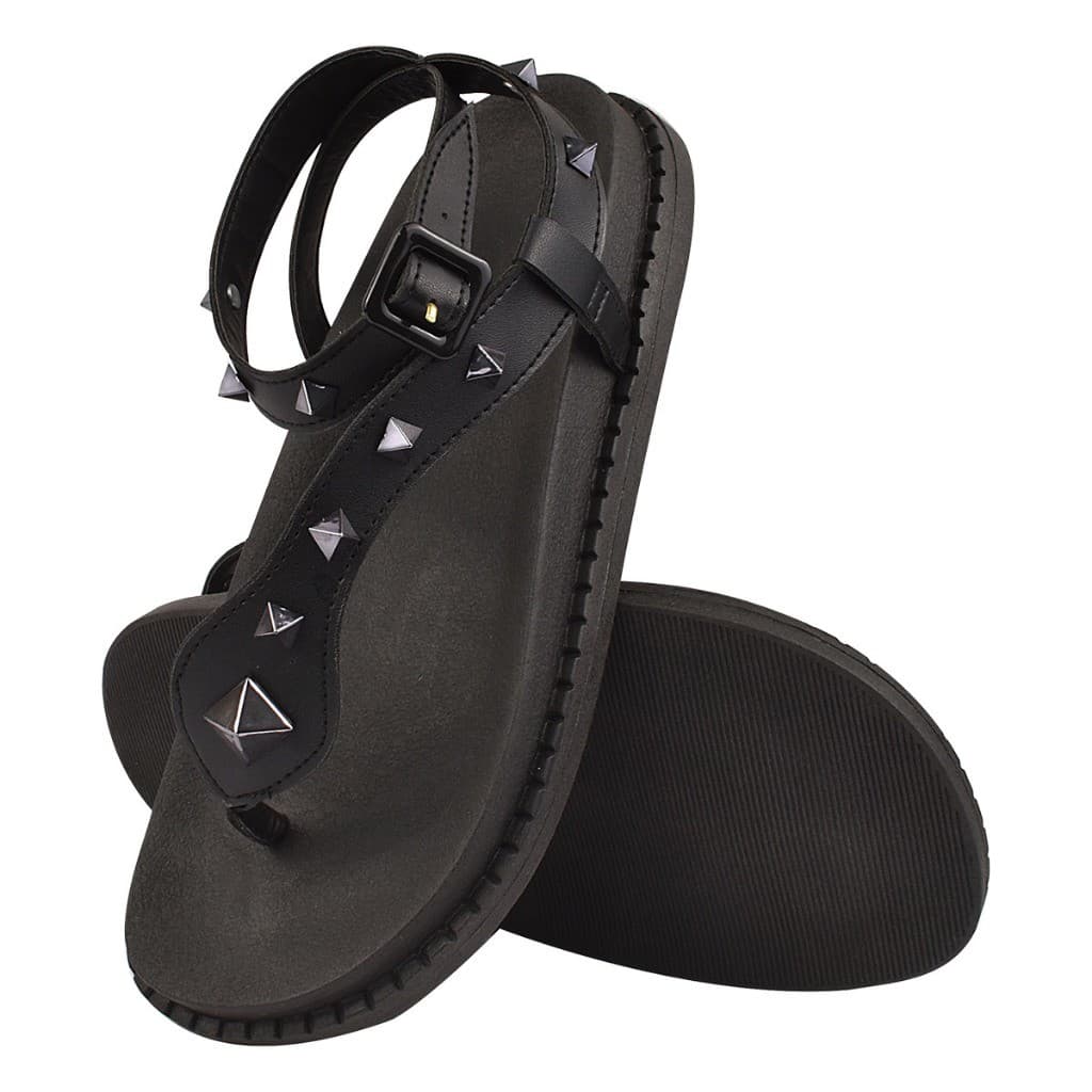 Papete Feminina com Piramede Spike Birken Confortável Flatform Anatômica Apliques Elegantes