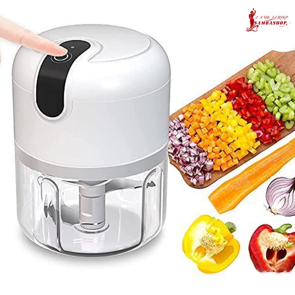 Mini Processador Moedor Elétrico Carne Vegetais Alho Fruta Amendoim Recarregável Usb Triturador De Alho