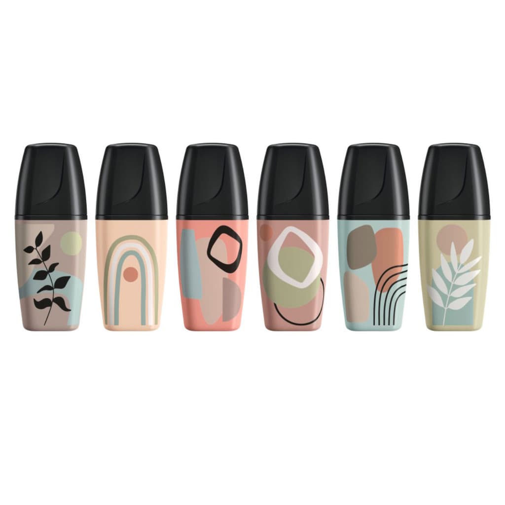 Kit 6 Mini Marca Texto Stabilo Boss Nature Vibes