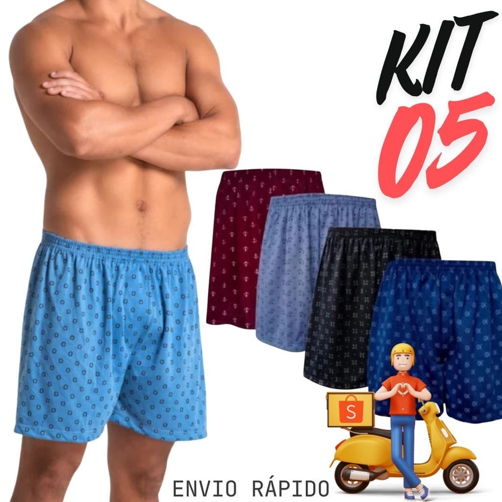 Kit Pijama Masculino Samba Canção De Cueca Short de Dormir calça Oferta Sortidos
